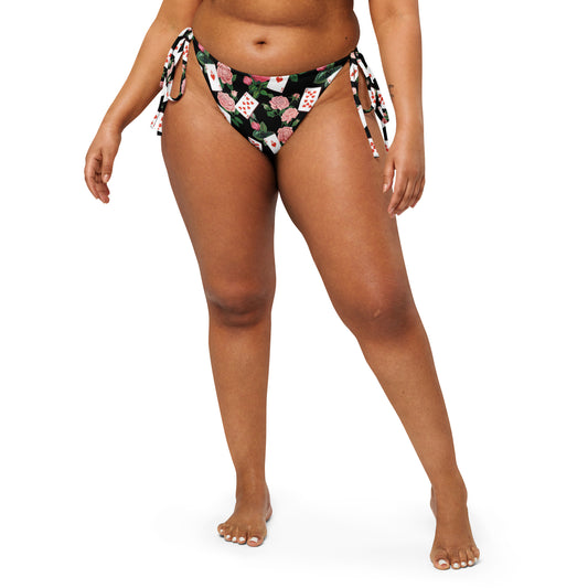 Queen of Coeurs et Fleurs Recycled string bikini bottom