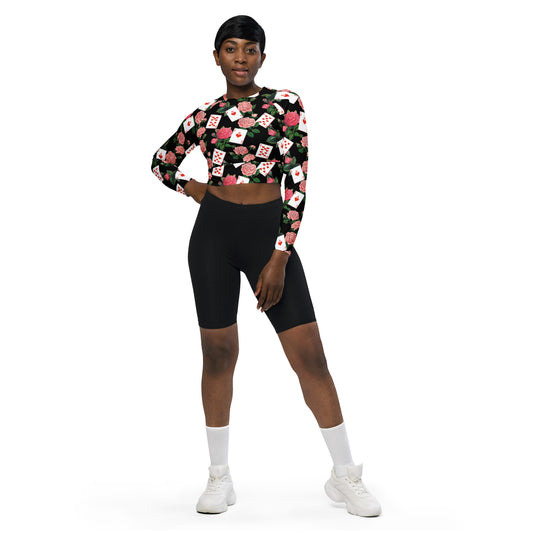 Queen of  Coeurs et Fleurs Eco Long-sleeve Active Crop Top