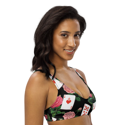 Queen of Coeurs et Fleurs Eco bikini top with removeable pads