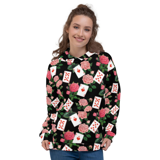 Queen of Coeurs et Fleurs Hoodie