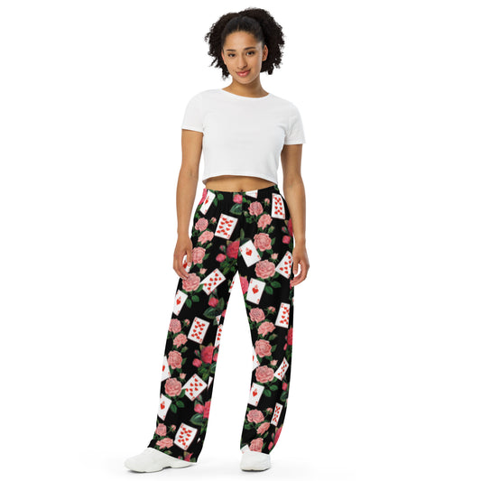 Queen of Coeurs et Fleurs Wide Leg Pants